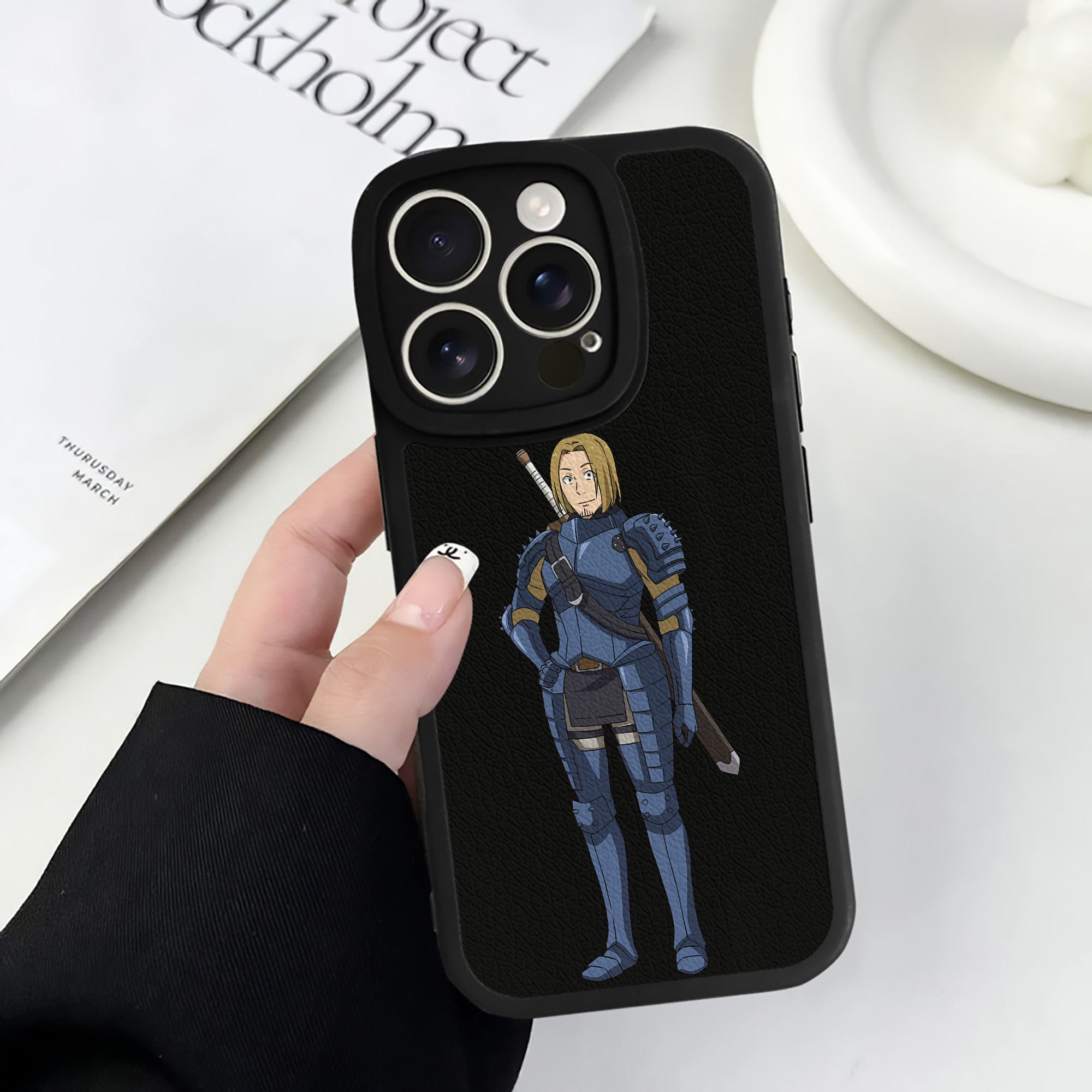 （画像用） 転スラ Regarding Reincarnated to Slime 【iPhone 16シリーズ対応】シリコンスマホケース（レザー調） 材質：シリコン